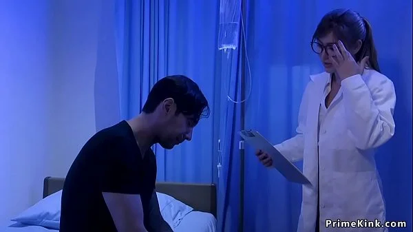 Mad patient anal fucks tied doctor