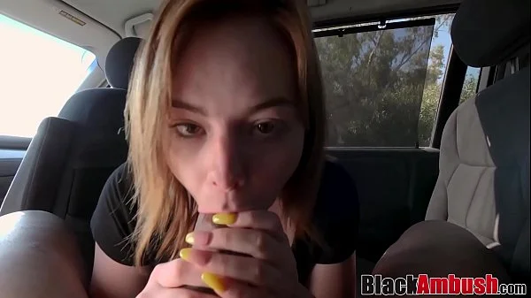 Busty babe Riley rides hard after blowing BBC in the car