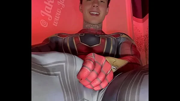 Jakipz Strokes His Massive Cock In Super Hero Costumes Before Shooting A Huge Load