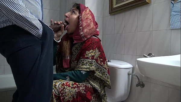 A horny Turkish muslim wife meets with a black immigrant in public toilet