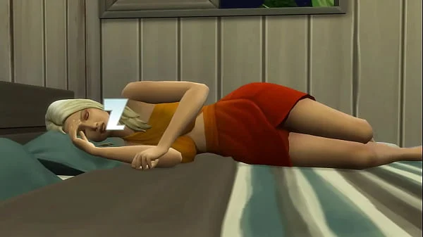 StepSon Fucks Blonde Stepmom After He Masturbated While She taking nap