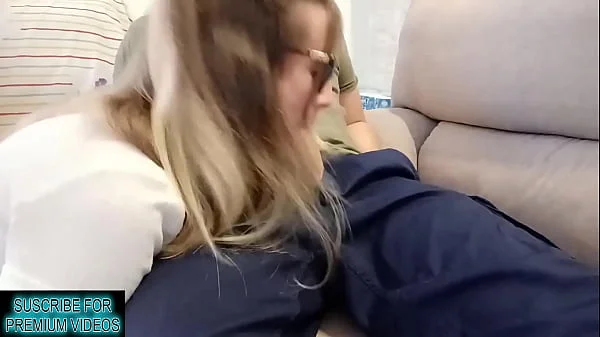 Extreme Ejaculation destroys clean clothes before going to work
